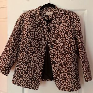 LOFT Jacket Leopard Cheetah Animal Print
